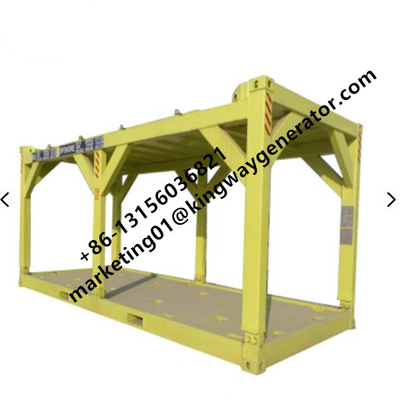 ISO 20ft 40ft 40hc โครงยกตู้คอนเทนเนอร์ลื่นไถลนอกชายฝั่งและบนบก Open