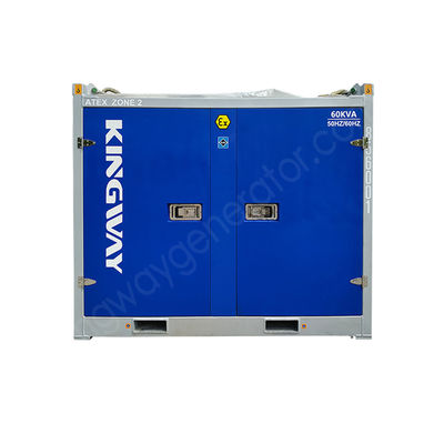 เครื่องกําเนิดไฟฟ้าเรือกันระเบิด 100kVA พร้อมเครื่องยนต์ สอดคล้องกับ ATEX โซน 2 และ DNV 2.7-1