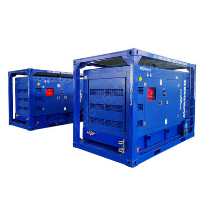 ชุดเครื่องกำเนิดไฟฟ้าป้องกันการระเบิดสำหรับเรือขนาด 100 kVA ที่ได้รับการรับรอง ATEX Zone 2 พร้อมตู้คอนเทนเนอร์นอกชายฝั่ง DNV 2.7-1