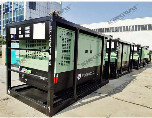 ATEX โซน 2 เครื่องบดอากาศ พร้อมเครื่องยนต์ดีเซลกันระเบิด