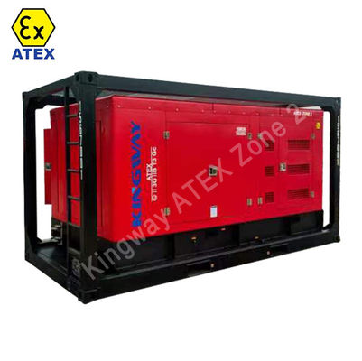 มาตรฐาน DNV Atex โซน II T3 เครื่องกําเนิดดีเซลกันระเบิดพร้อมกรอบยกสําหรับวิศวกรรมน้ํามัน