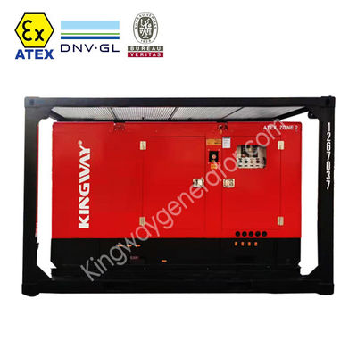 เครื่องกําเนิดไฟฟ้าดีเซล 200kVA ATEX โซน 2 ระดับอุณหภูมิ T3 ติดตั้งใน DNV 2.7-1 Lifting Crash Frame