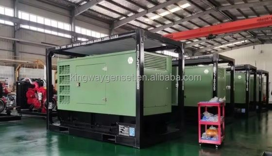 เครื่องยนต์ดีเซล DNV 2.7-1 กล่องสกิด แครม ATEX การรับรอง 120kw 150kva เครื่องบดอากาศบนพื้นที่บนทะเลโซน 2