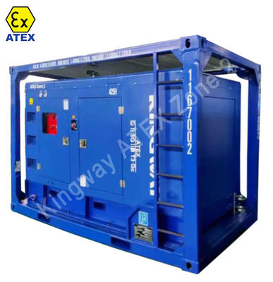 OEM ที่กําหนดเอง ATEX 3phase 200kw zone2 เครื่องกําเนิดดีเซลกันระเบิด DNVGL 2.7-1 เครื่องรับรองพลาตฟอร์มสกิด
