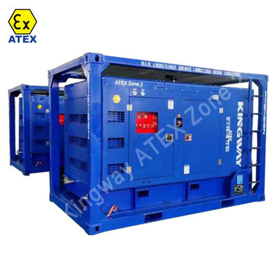 OEM ที่กําหนดเอง ATEX 3phase 200kw zone2 เครื่องกําเนิดดีเซลกันระเบิด DNVGL 2.7-1 เครื่องรับรองพลาตฟอร์มสกิด