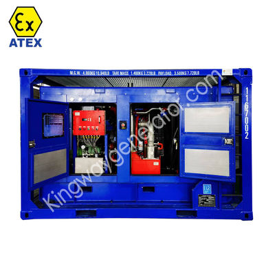 เครื่องผลิตดีเซลกันระเบิด 40kva ATEX สินค้าที่ได้รับการรับรองจากโซน 2 T3 พร้อมกรอบยก DNV 2.7-1 สําหรับแพลตฟอร์มและสนามน้ํามันในทะเล