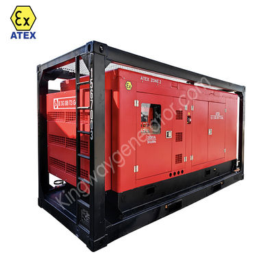 โซน Atex 1 โซน 2 เครื่องผลิตดีเซลกันระเบิด 150kva พร้อมกรอบยก DNV2.7-1 สําหรับแพลตฟอร์มน้ํามันและก๊าซ