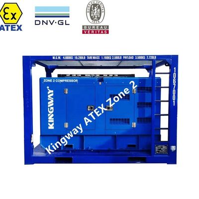 ATEX การรับรอง 3 ขั้นตอน DNVGL 2.7-1 กรอบสกิ๊ด 120kw 150kva แอนชอร์ท พลาทฟอร์มโซน 2 เครื่องกําเนิด