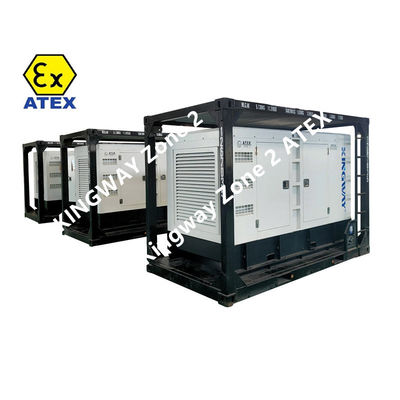 คิงเวย์ 125KVA ATEX รับรอง 2.7-1 DNV มาตรฐานยกกรอบ T3 โซน 2 Ex-proof Generator สําหรับวิศวกรรมปิโตรเลียม