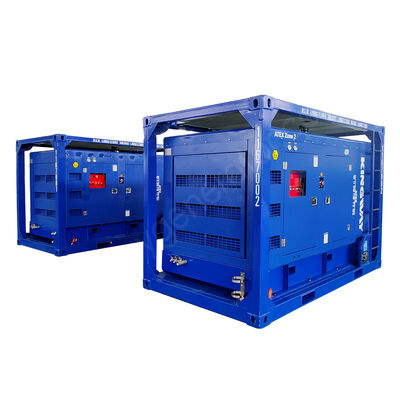 185CFM 6.9Bar กันระเบิด ATEX โซน 2 เครื่องยนต์ดีเซล เครื่องดับอากาศ Sullair พร้อมกรอบยก DNV2.7-1
