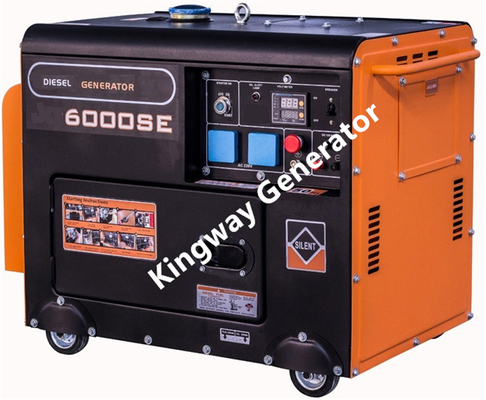 เครื่องกำเนิดไฟฟ้าแบบพกพาสีส้มชุดเครื่องกำเนิดไฟฟ้าเงียบ 8KVA 12Hp
