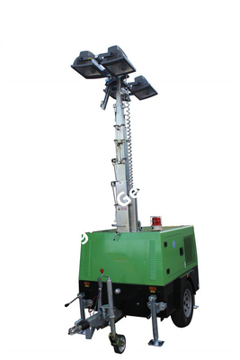 5.5m ความสูง 200W LED Mobile Light Tower การยกเครื่องกล