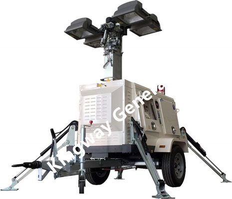 5.5m ความสูง 200W LED Mobile Light Tower การยกเครื่องกล