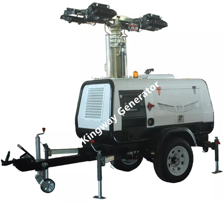 5.5m ความสูง 200W LED Mobile Light Tower การยกเครื่องกล