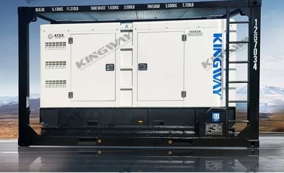 เครื่องกําเนิดไฟฟ้าเรือกันระเบิด 100kVA พร้อมเครื่องยนต์ สอดคล้องกับ ATEX โซน 2 และ DNV 2.7-1