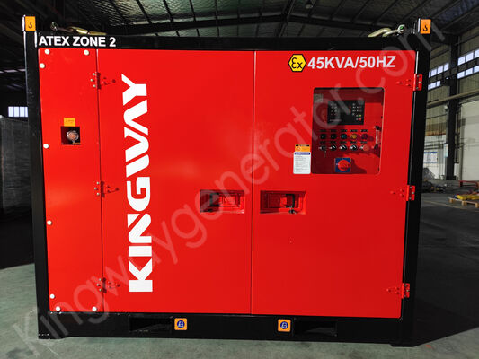 30KVA Kingway ATEX โซน 2 เครื่องกําเนิดดีเซลแบบกระชับกระชับกระชับกระชับกระชับ