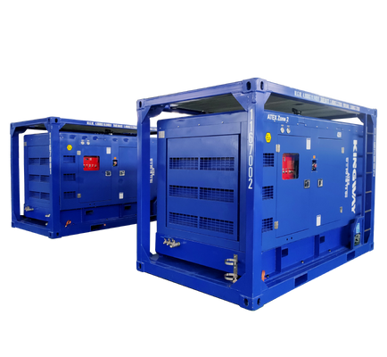 450CFM 150Psi Kingway ATEX Zone 2 T3 เครื่องอัดอากาศเครื่องยนต์ดีเซล Sullair ป้องกันการระเบิด โครง DNV