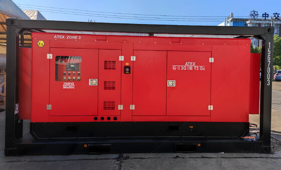 เครื่องกำเนิดไฟฟ้าดีเซลป้องกันการระเบิดแบบคอนเทนเนอร์ Kingway ATEX Zone 2 ขนาด 1000KVA พร้อมระบบตรวจสอบระยะไกล