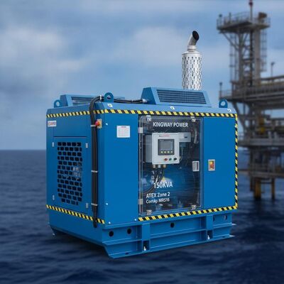 Kingway 150KVA ATEX Zone 2 ComAp MRS16 ชุดเครื่องกำเนิดไฟฟ้าดีเซลพร้อมตัวควบคุมอัจฉริยะ Offshore