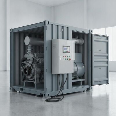 ชุดเครื่องกำเนิดไฟฟ้าดีเซลสำหรับเรือแบบเงียบขนาด 800kW 1000kVA ในตู้คอนเทนเนอร์ ISO ขนาด 20 ฟุต พร้อมคอนโทรลเลอร์ SmartGen ATS